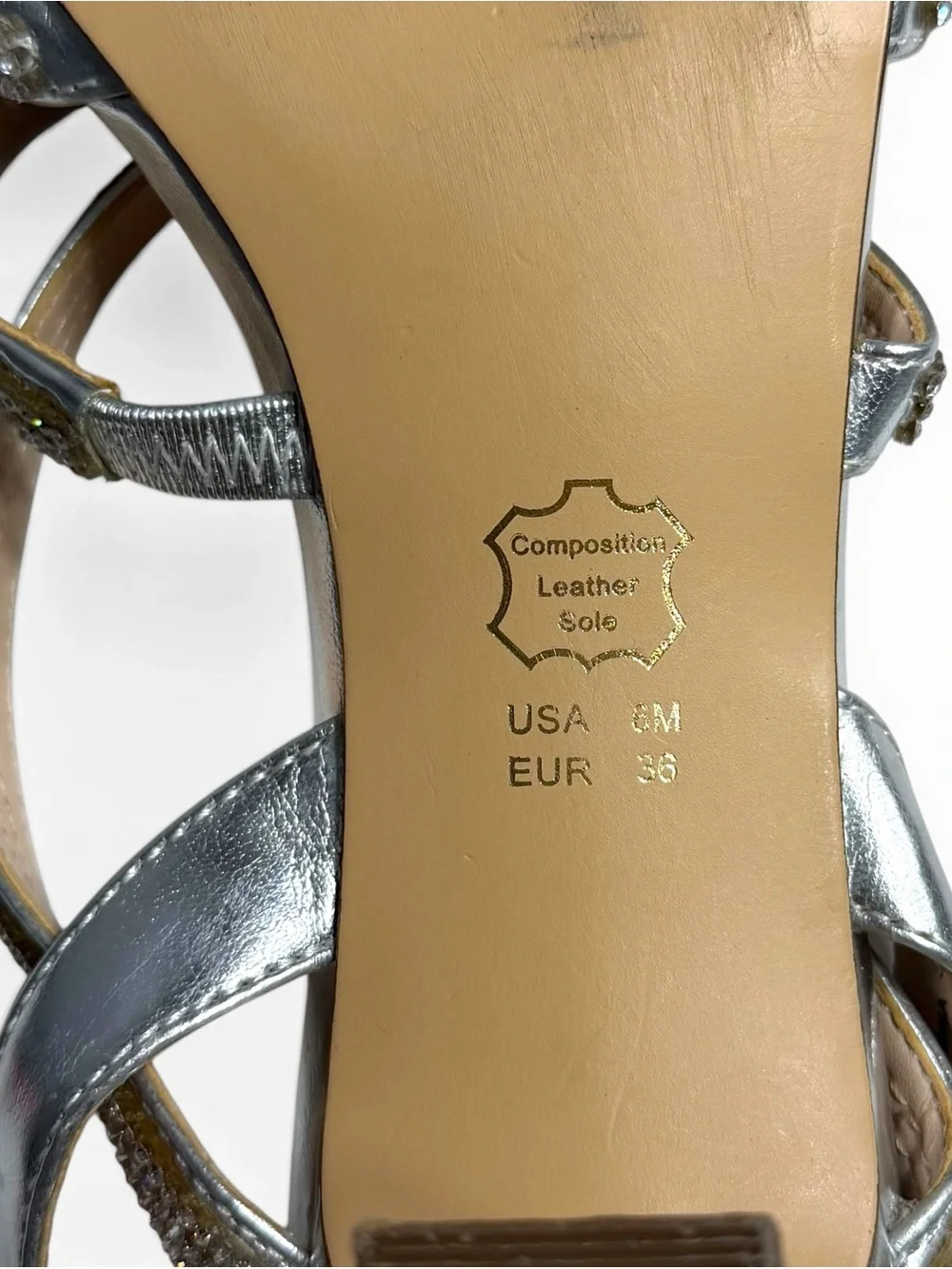 Touch of Nina Strappy Silver Metallic Dress Sandals with 2.5-inch Heel